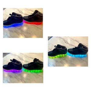 Sketchers USB Rechargeable Light Up High Top Sneakers. Various Colours/Flash.
